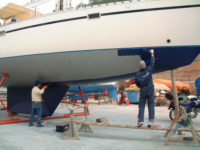 Antifouling auftragen